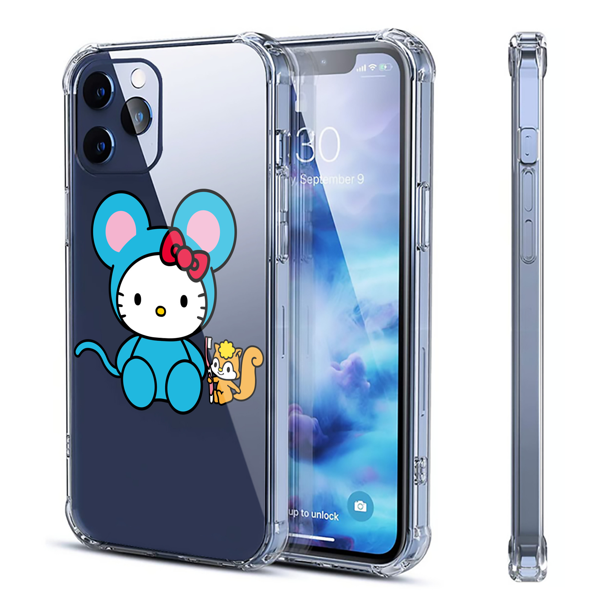 （画像用） Hello Kitty ハローキティ 【iPhone 12シリーズ対応】透明スマホケース（クリアソフトケース）